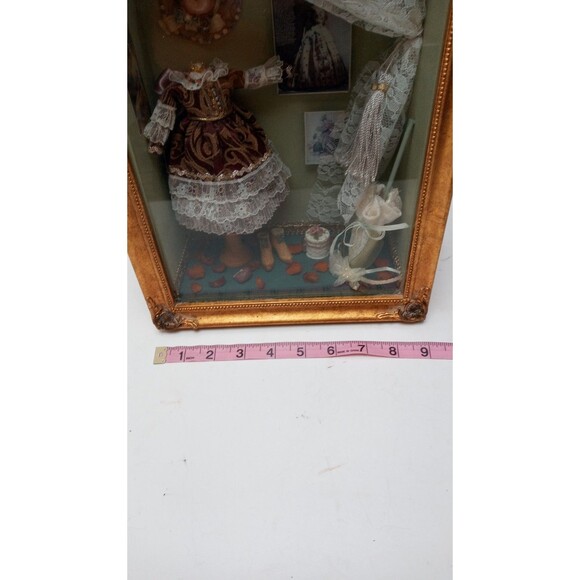 Vtg. 3D Shadow Box Victorian Fashion Diorama Room Decor 13 x 10 x 4" - Picture 12 of 12